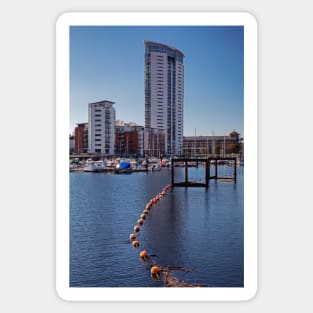 Meridian Tower, Swansea Marina, Wales Sticker